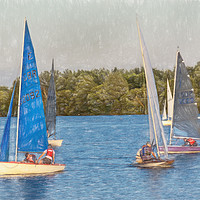 Buy canvas prints of Sailing On The Lake by Ian Lewis