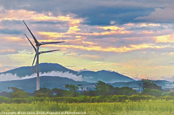 Wind Power And The Fells Picture Board by Ian Lewis