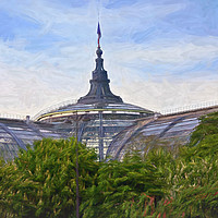 Buy canvas prints of The Grand Palais Glass Roof by Ian Lewis
