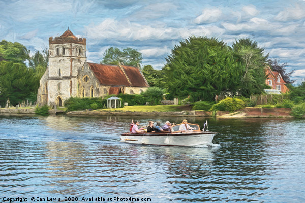 On The Thames At Bisham Picture Board by Ian Lewis
