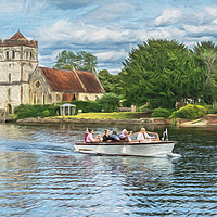 Buy canvas prints of On The Thames At Bisham by Ian Lewis