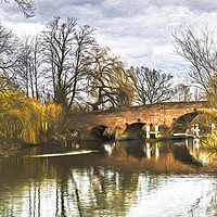 Buy canvas prints of Above Sonning Bridge by Ian Lewis
