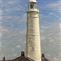 Buy canvas prints of Nash Point Lighthouse Digital Art by Ian Lewis