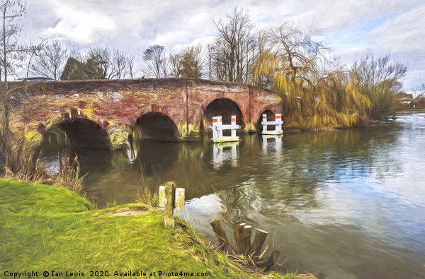 Sonning Bridge An Impressionist View Picture Board by Ian Lewis
