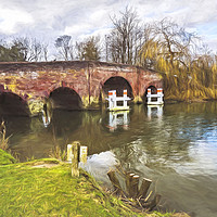 Buy canvas prints of Sonning Bridge An Impressionist View by Ian Lewis