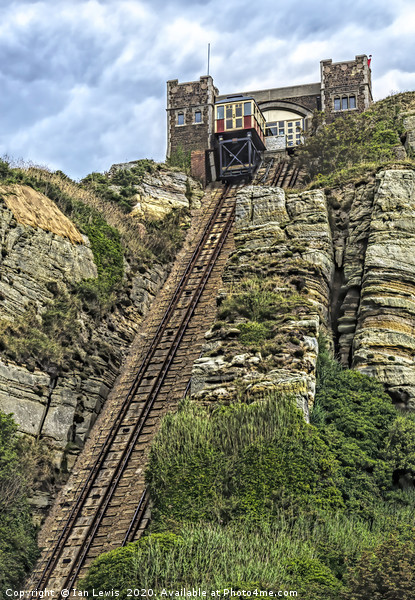 Hastings East Cliff Railway Picture Board by Ian Lewis