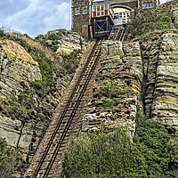 Buy canvas prints of Hastings East Cliff Railway by Ian Lewis