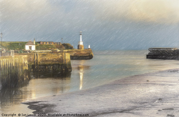 Maryport Harbour Entrance At Low Tide Picture Board by Ian Lewis