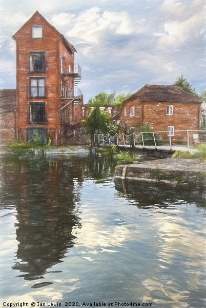 Canalside Living In Newbury Picture Board by Ian Lewis