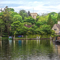 Buy canvas prints of Approach To Iffley Lock Art by Ian Lewis