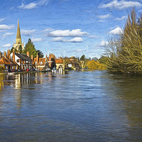Buy canvas prints of Gulls over Abingdon Art by Ian Lewis