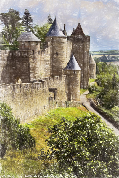 Carcassonne As Digital Art Picture Board by Ian Lewis