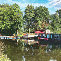 Buy canvas prints of The Basingstoke Canal At Odiham by Ian Lewis