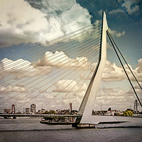 Buy canvas prints of The Erasmusbrug Rotterdam by Ian Lewis