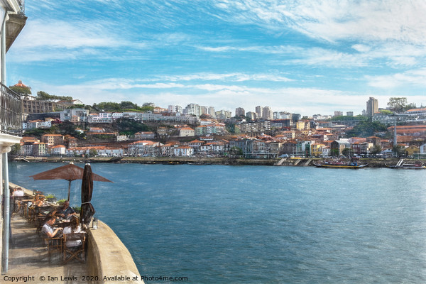 Relaxing By The Douro in Porto Picture Board by Ian Lewis