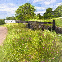 Buy canvas prints of Lock In A Meadow Digital Art by Ian Lewis
