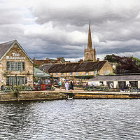 Buy canvas prints of Lechlade-on-Thames Riverside by Ian Lewis