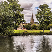 Buy canvas prints of Across The Thames At Lechlade by Ian Lewis