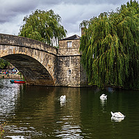 Buy canvas prints of Halfpenny Bridge And Tollhouse Lechlade by Ian Lewis