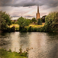 Buy canvas prints of The Infant Thames At Lechlade by Ian Lewis