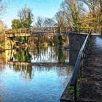 Buy canvas prints of Crossing The Kennet and Avon by Ian Lewis