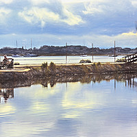 Buy canvas prints of The Harbour Wall At Emsworth by Ian Lewis