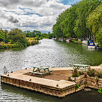 Buy canvas prints of The Upper Thames at Lechlade by Ian Lewis