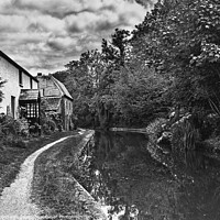 Buy canvas prints of Canalside Cottages At Talybont by Ian Lewis