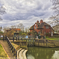 Buy canvas prints of The Lock At Sonning on Thames by Ian Lewis