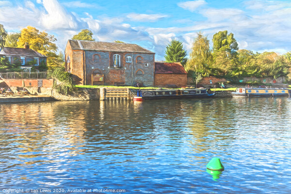 The Thames At Wallingford Impressionist Style Picture Board by Ian Lewis