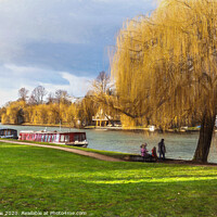 Buy canvas prints of By The Thames At Cookham by Ian Lewis