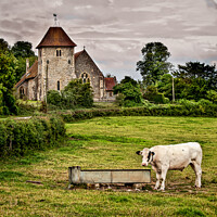 Buy canvas prints of Meadow By The Church Aldworth Berkshire by Ian Lewis