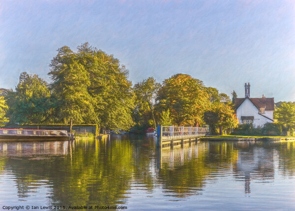 Approaching Goring Lock On The Thames Picture Board by Ian Lewis