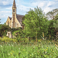 Buy canvas prints of The Church At Clifton Hampden Oxfordshire by Ian Lewis
