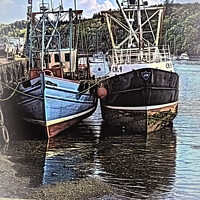 Buy canvas prints of Fishing Boats At Tobermory by Ian Lewis