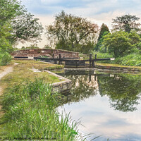 Buy canvas prints of Guyers Lock on the Kennet and Avon by Ian Lewis
