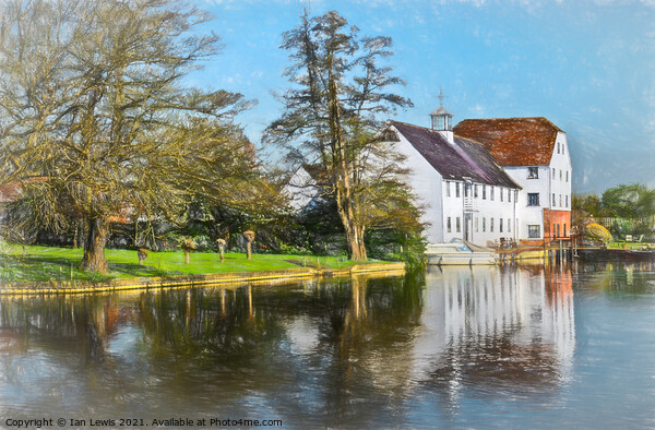 Hambleden Mill by the Thames Picture Board by Ian Lewis