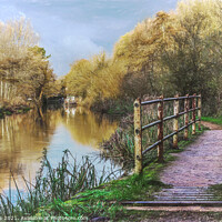 Buy canvas prints of Walking Along The Kennet and Avon by Ian Lewis