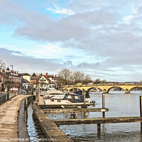 Buy canvas prints of Henley Riverside With a Wonky Lamp by Ian Lewis