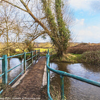 Buy canvas prints of Footbridge Over The River Pang by Ian Lewis