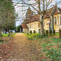 Buy canvas prints of Parish Church of St Laurence Tidmarsh by Ian Lewis