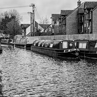 Buy canvas prints of Canalside Moorings At Newbury by Ian Lewis