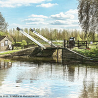 Buy canvas prints of The Oxford Canal At Thrupp by Ian Lewis