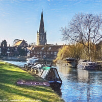 Buy canvas prints of By The Thames At Abingdon by Ian Lewis