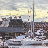 Buy canvas prints of Buildings and Boats on Ipswich Waterfront by Ian Lewis