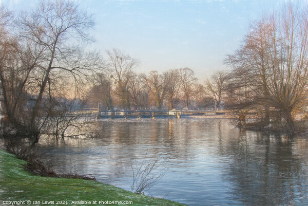 Below Pangbourne Weir Picture Board by Ian Lewis