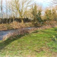 Buy canvas prints of Springtime By The River Kennet by Ian Lewis