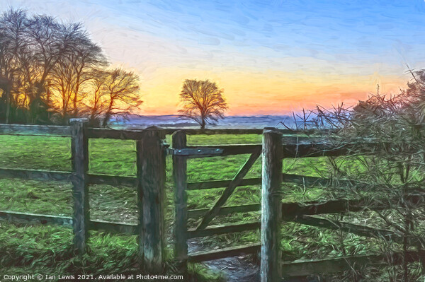 Gateway To A Winter Sunset Picture Board by Ian Lewis