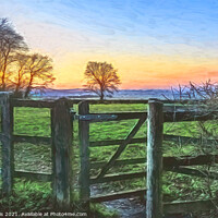 Buy canvas prints of Gateway To A Winter Sunset by Ian Lewis