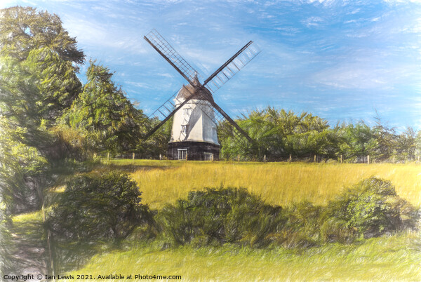 Cobstone Windmill Picture Board by Ian Lewis